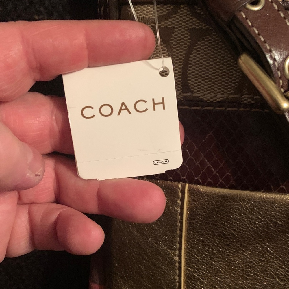 Coach Patchwork Leather Shoulder Bag - Picture 5 of 12